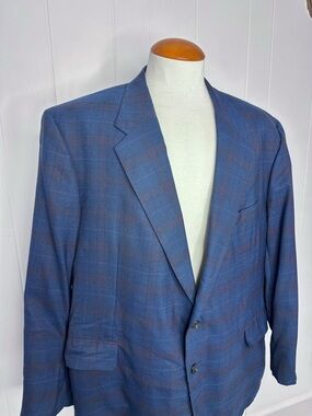 Filo A’mano by Tom James Bespoke Blue Plaid Blazer - Holland & Sherry